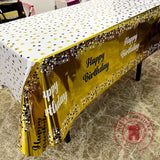 Boxtoday 54×72inch Happy Birthday Decor Letter Printed Tablecloth Decoration Drawing Scene Layout Wedding Celebration Parti Table Suppl