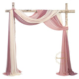 Boxtoday 10 Meters Wedding Arch Drape Fabric Sheer Chiffon Tulle Curtain Draping Backdrop Party Supplies Home Drapery Ceremony Decoration