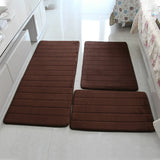 Boxtoday 3pcs/set Thicken Floor Carpet for Living Room Non-slip Bathroom Mat Set Coral Fleece Bedside Long Mat Bedroom Door Mat 10 Colors