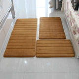 Boxtoday 3pcs/set Thicken Floor Carpet for Living Room Non-slip Bathroom Mat Set Coral Fleece Bedside Long Mat Bedroom Door Mat 10 Colors