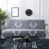 Boxtoday black geometric folding sofa bed cover sofa covers spandex stretchdouble seat cover slipcovers for living room geometric print