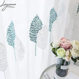 Boxtoday Modern Sheer Curtains Window for Living Room Embroidered Leaves Voile Curtain Bedroom Bathroom Tulle Curtain For Kitchen Drapes