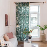 Boxtoday Bohemian Curtains Green Floral Printed Semi-Blackout Darkening Cotton Curtain Panel with Tassel for Living Room Bedroom