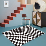 Boxtoday Ins Style Checkerboard Thick Plush Rug Bedroom Decor Bedside Carpet Large Area Study Carpets Modern Living Room Decoration Rugs