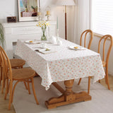 Boxtoday Cotton Floral Tablecloth Tea Table Decoration,Rectangle Table Cover For Kitchen Wedding Dining Room Party Cloth CoverDecoration