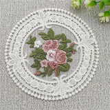 Boxtoday Lace Table Cover Embroidered Dinning Table Cloth Elegant Round Tablecloth Coffee Coasters Napkin Party Wedding Decoration