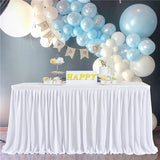 Boxtoday Party Table Skirt Birthday Pleated Dessert Tablecloth Cover Wedding Festive Table Skirting Baby Shower Home Hotel Table Decor