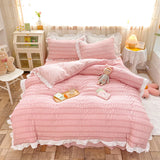 Boxtoday Korean Style Princess Summer Quilt Cool Chiffon Seersucker Air-conditioned Quilt Bed sheet Summer Blanket Comforter Duvet