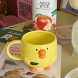 Boxtoday Creative Cute Mug Dudu Mouth Chicken Ceramic Mug Breakfast Juice Cup Household Milk Cup Cartoon Coffee Cup Birthday Gift