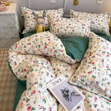 Boxtoday Ins Floral Bedding Set Duvet Cover Set Twin Full Queen Size Girls Women Bed Flat Sheet Pillowcases Kawaii Rabbit Quilt Cover