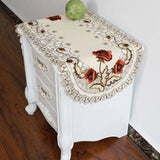 Boxtoday Oval Vintage Embroidered Lace Tablecloth Floral Table Cloth/Mat Decoration