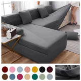 Boxtoday Solid Color Sofa Covers for Living Room Elastic Sofa Cover L Shaped Corner Couch Cover Slipcover Chair Protector 1/2/3/4 Seater