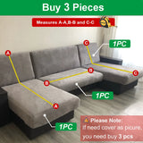 Boxtoday Waterproof Sofa Cover 1/2/3/4 Seater Sofa Cover for Living Room Elastic Solid L Shaped Corner Sofa Cover for Sofa Couch Armchair