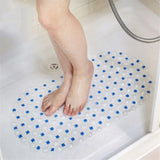 Boxtoday PVC Rectangle Anti-skid Bath Mats Soft Shower Bathroom Massage Mat Suction Cup Non-slip Bathtub Carpet Large Size Bathroom Mat