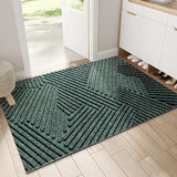 Boxtoday Home Non-slip PVC Wire Loop Entrance Door Mat Household Easy To Care Scraped Mud Foot Mat Wear-resistant Rubbing Outdoor Carpet