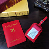 Boxtoday Men Women PU Leather Cute Luggage Tag Suitcase Address Label Baggage Boarding Bag Tag Name ID Address Holder Travel Accessorie