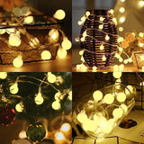 Boxtoday 10M Small Ball Fairy Lights Globe String Lights USB/Battery Operated for Garden Christmas Bedroom Wedding Camping Tent Decor