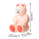 Boxtoday 1pcs Cartoon Bear Silicone Toothbrush Holder Wall Mounted Suction Cup Multi-Functional Storage Rack Hooks Bathroom Accessories