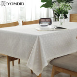 Boxtoday Flower Pattern Tablecloth Hot Sale Linen and Cotton Lace Edge Rectangular Table Cloth Home Hotel Textile