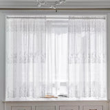 Boxtoday Lace Wave Short Tulle Half Curtains For Living Room White Floating Sheer Valance Kitchen Cabinet Door Cafe Window Drapes Cortina