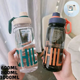 Boxtoday 0.8L/1L Large Capacity Water Bottle Gym Fitness Drinking Bottle Outdoor Camping Climbing Hiking Sports Shaker Cup Fashion Kettle