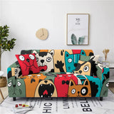 Funny Cartoon Elastic Sofa Cover Living Room Stretch Couch Cover Sofa Slipcovers Armchairs Cover Home Decor Big Fundas