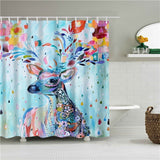 Boxtoday Bathroom Shower Curtain Animals Elephant Horse Deer Zebra Bird Fabric Waterproof Polyester Bathroom Curtain With Hooks 180X180cm