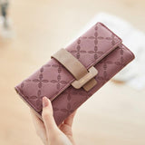 Boxtoday Gift Christmas Gifts Women Floral Large Capacity Embossing Wallet