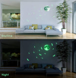 bedroom inspirations New Wall Stickers Combination Luminous Moon Bat Stickers Creative Personalized Fluorescent Stickers Removable