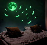 bedroom inspirations New Wall Stickers Combination Luminous Moon Bat Stickers Creative Personalized Fluorescent Stickers Removable