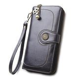 Boxtoday Gift Christmas Gifts Women Floral Split Long Leather Wallet