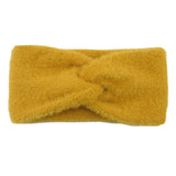 knitted Internet Celebrity Faux Mink Headband Cross Knitted Hair Band Ins New Warm Wool Headband Plush Headdress