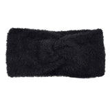 knitted Internet Celebrity Faux Mink Headband Cross Knitted Hair Band Ins New Warm Wool Headband Plush Headdress