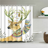 Boxtoday Bathroom Shower Curtain Animals Elephant Horse Deer Zebra Bird Fabric Waterproof Polyester Bathroom Curtain With Hooks 180X180cm