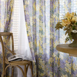 Boxtoday  Retro Oil-printing Flower Window Curtains, American Style, Countryside Retro, Sheer Tulle Valance, Living Room and Bedroom