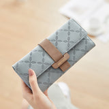 Boxtoday Gift Christmas Gifts Women Floral Large Capacity Embossing Wallet