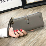 Boxtoday Gift Christmas Gifts Women Solid Colored Long Wallet