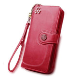 Boxtoday Gift Christmas Gifts Women Floral Split Long Leather Wallet