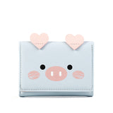 Boxtoday Gift Christmas Gifts Women Short Three-Fold Cartoon Pig Wallet