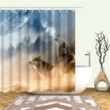 Boxtoday Bathroom Shower Curtain Animals Elephant Horse Deer Zebra Bird Fabric Waterproof Polyester Bathroom Curtain With Hooks 180X180cm