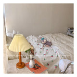 Boxtoday -New Small Rose Four-Piece Set Sweet Girly Small Floral Quilt Cover Cotton Bed Sheet Pure Cotton Bedding