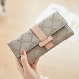 Boxtoday Gift Christmas Gifts Women Floral Large Capacity Embossing Wallet