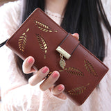 Boxtoday Gift Christmas Gifts Women Hallow Feather Long Wallet