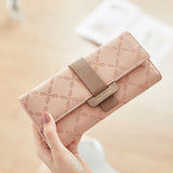 Boxtoday Gift Christmas Gifts Women Floral Large Capacity Embossing Wallet