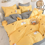 Boxtoday -Cute Rubbit Bedding Sets Girls Boys Bed Linen Duvet Cover Flat Sheet Pillowcase Home Use Winter King Single Full Size Set 2024