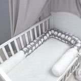 Boxtoday -High Quality Print Bubble Velvet Crib Bumper Soft Cozy Baby Bedding Around Bumpers Newborn Kid Protector Pillow Bebe Room Decor