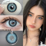 Boxtoday 1 Pair Big Eye Korean Lenses Colored Contact Lenses for Eyes Fashion Contact Lenses Yearly Blue Lenses Gray Eye Lenses