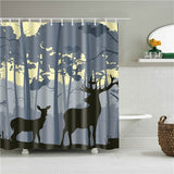 Boxtoday Bathroom Shower Curtain Animals Elephant Horse Deer Zebra Bird Fabric Waterproof Polyester Bathroom Curtain With Hooks 180X180cm