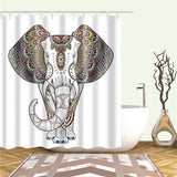 Boxtoday Bathroom Shower Curtain Animals Elephant Horse Deer Zebra Bird Fabric Waterproof Polyester Bathroom Curtain With Hooks 180X180cm