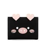 Boxtoday Gift Christmas Gifts Women Short Three-Fold Cartoon Pig Wallet